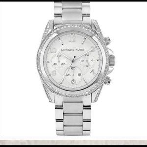 Michael Kors Woman’s White Crystal Steel Watch